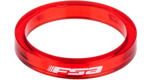 Проставочные поликарбонатные кольца FSA 1-1/8" gnn2 (красный полупрозрачный 10 мм)