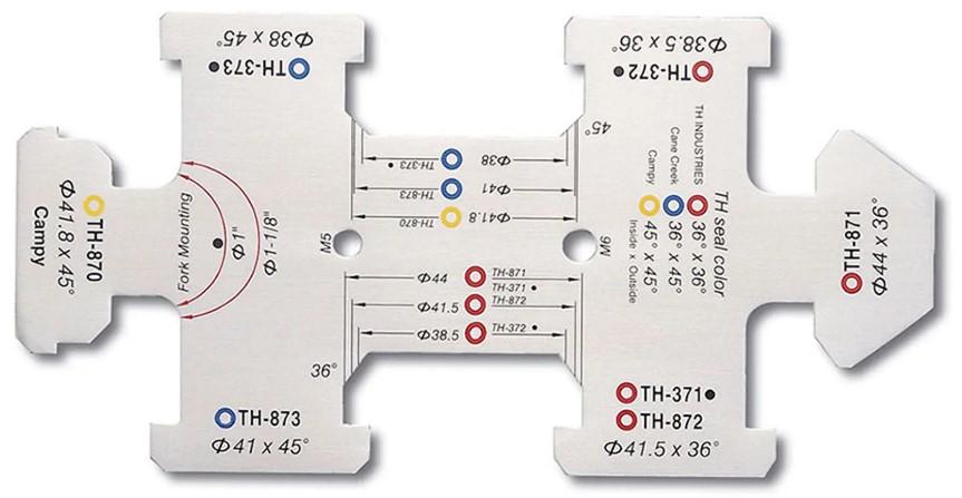 Инструмент FSA для измерения рулевых колонок и подшипников 1" и 1-1/8" (серебристый)