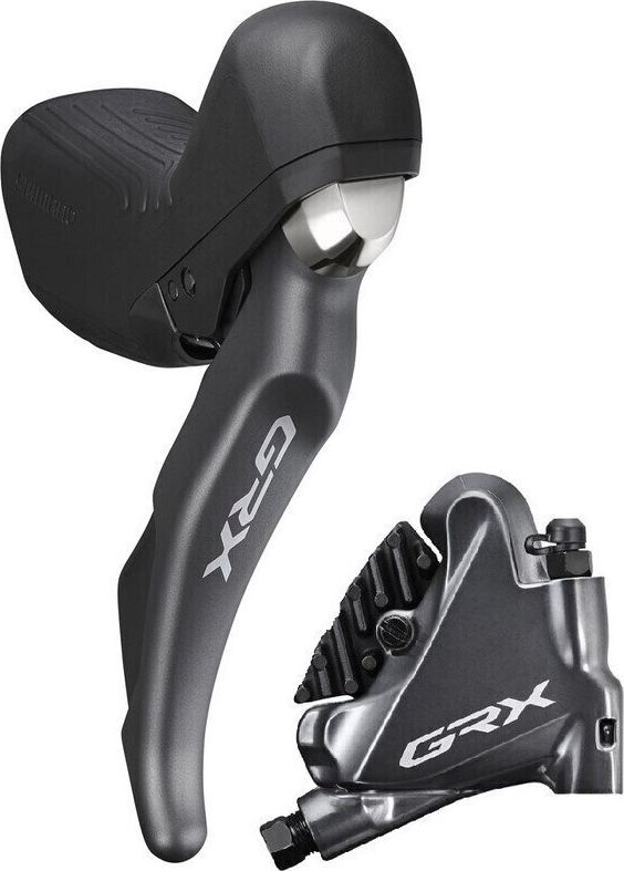 Шоссейные пистолеты Shimano GRX ST-RX810 (2x11) с гидравлическим тормозом RX810 (правый - задний)
Шоссейные пистолеты Shimano GRX ST-RX810 (2x11) с гидравлическим тормозом RX810 (правый - задний)