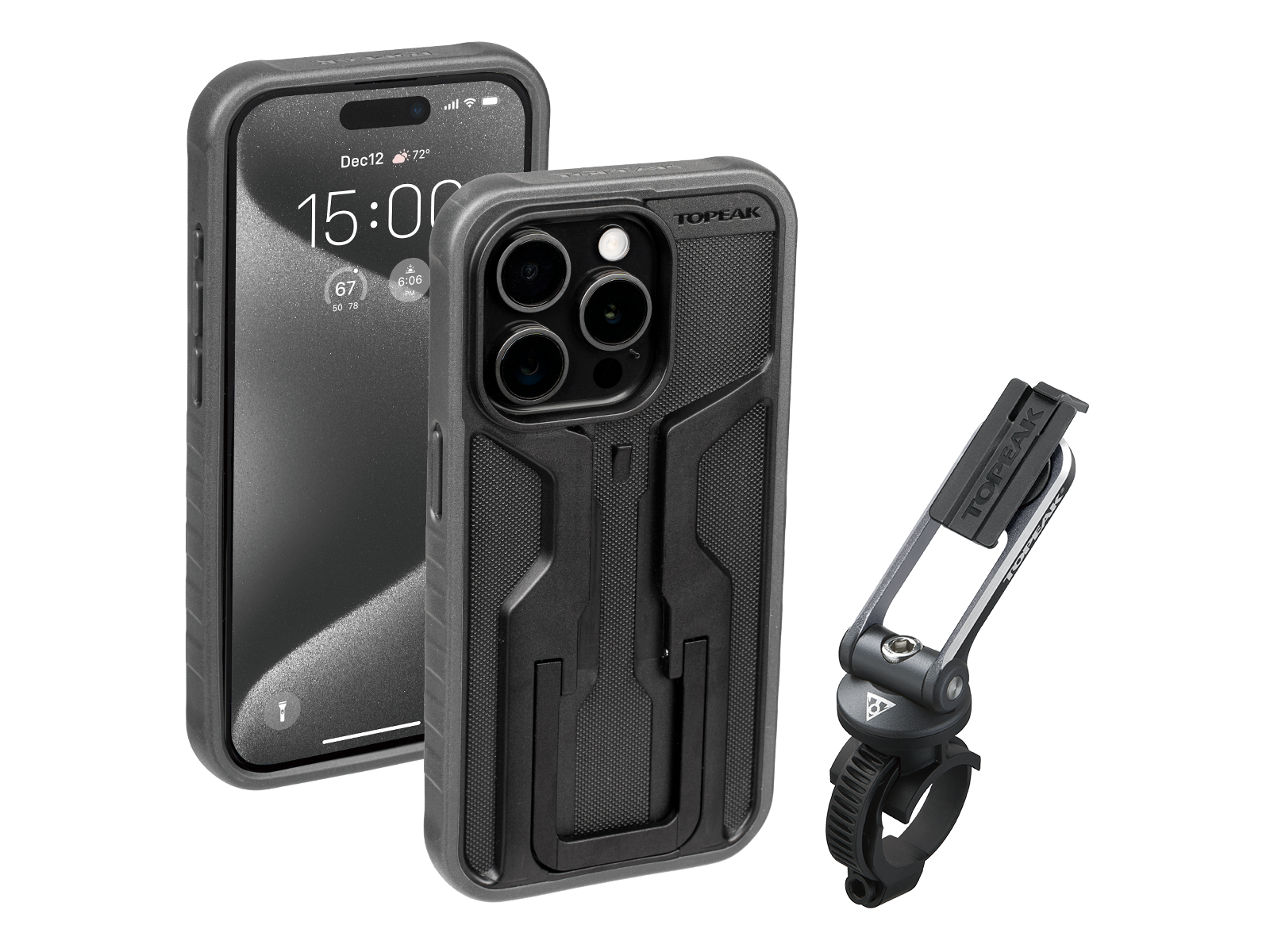 

Чехол и кронштейн для мобильного телефона Topeak RideCase для iPhone 15 Pro (черный)