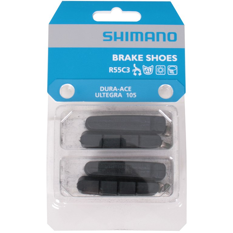 

Тормозные вкладыши Shimano R55C3 для DURA-ACE, Ultegra, 105 (черный комплект 2 пары)