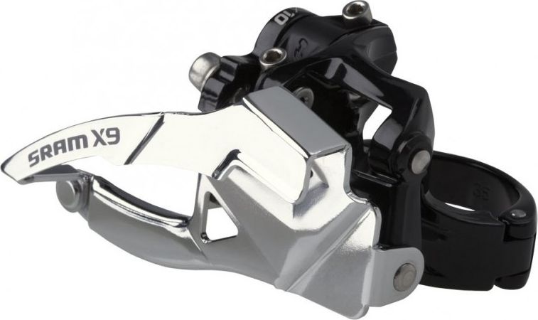 

Передний переключатель SRAM X9 3x10 (верхняя тяга, нижний хомут 34.9 мм)