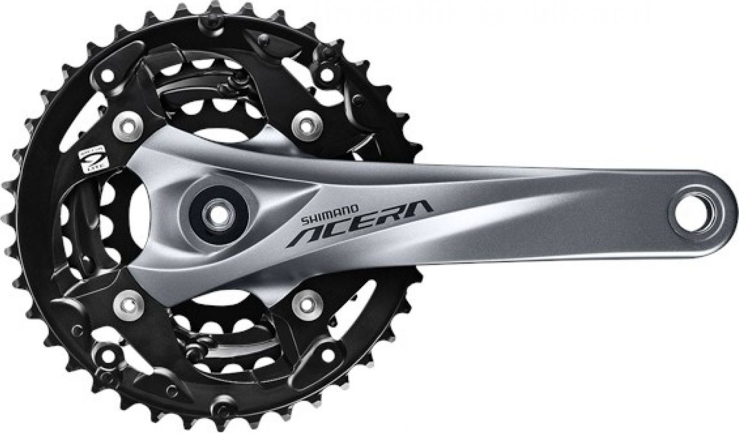 

Система Shimano Acera FC-M3000 9 скоростей квадрат (графит 170 мм 40 / 30 / 22 без защиты цепи)