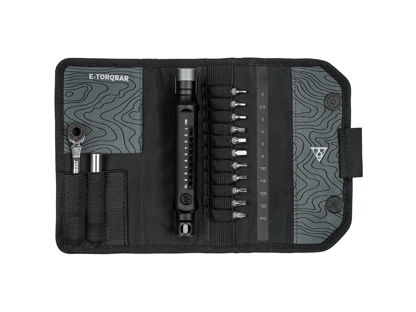 Динамометрический инструмент с трещоткой Topeak E-TorqBar 1-10Nm