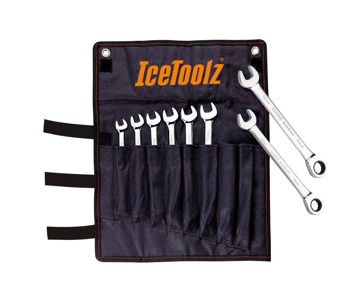 Набор гаечных ключей IceToolz Combination Ratchet Wrench Set 41B8