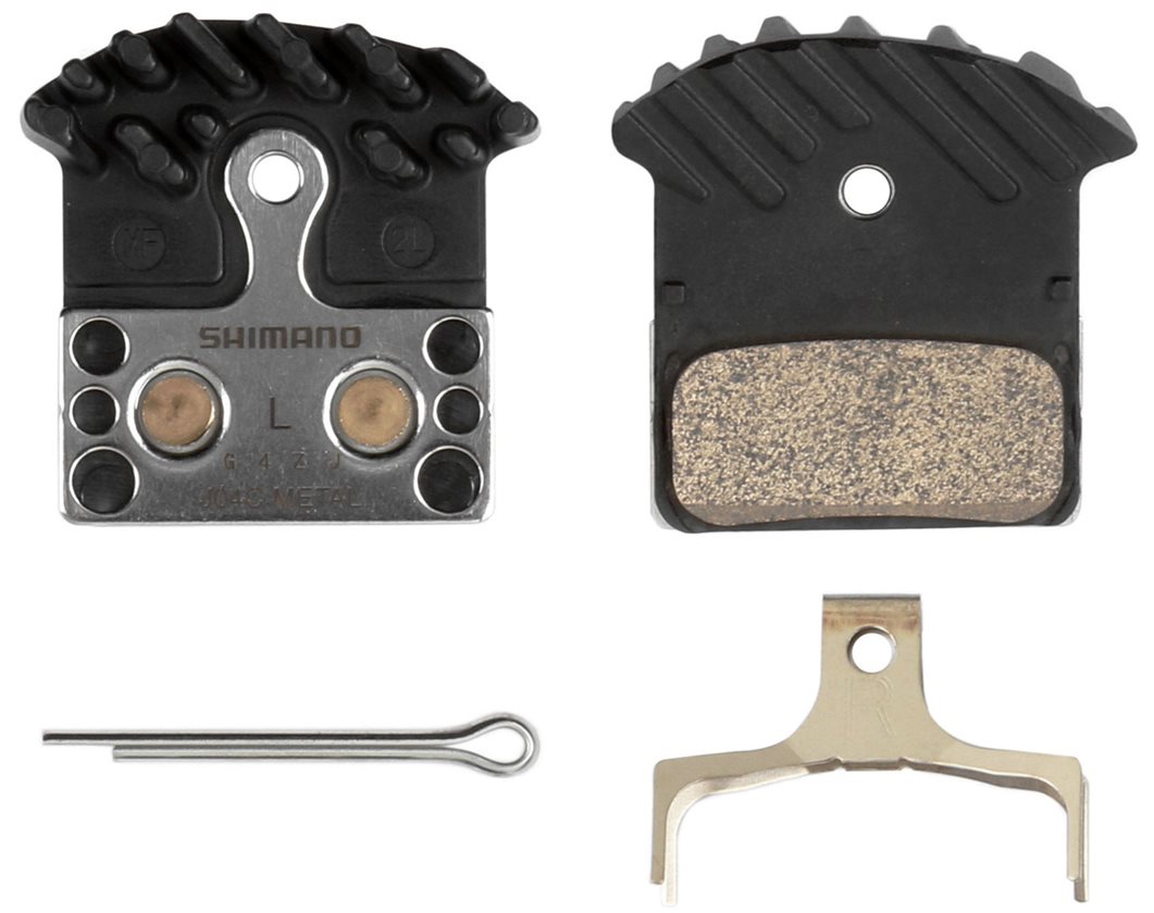 

Тормозные колодки для велосипеда Shimano J04C с радиатором (металлизированные (sintered))