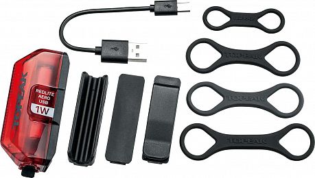 Фото Фонарь задний габаритный Topeak RedLite Aero USB 1W TMS083. Купить Фонарь задний габаритный Topeak RedLite Aero USB 1W TMS083  в Санкт-Петербурге, доставка по России