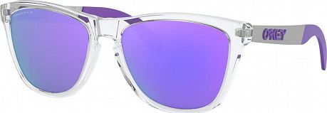 Фото Очки солнцезащитные Oakley Frogskins Mix Polished Clear/Violet Iridium Polarized. Купить Очки солнцезащитные Oakley Frogskins Mix Polished Clear/Violet Iridium Polarized  в Санкт-Петербурге, доставка по России
