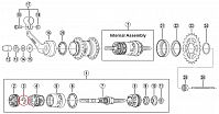 Скоба центральной оси для планетарной втулки Shimano 3C41