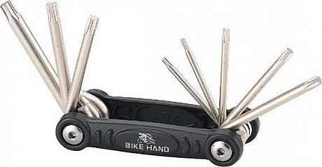 Фото Складной ключ Bike Hand  YC-282 с набором TORX головок. Купить Складной ключ Bike Hand  YC-282 с набором TORX головок  в Санкт-Петербурге, доставка по России