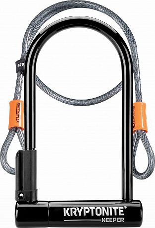 Фото Замок-скоба Kryptonite Keeper 12 Standard с тросом. Купить Замок-скоба Kryptonite Keeper 12 Standard с тросом  в Санкт-Петербурге, доставка по России