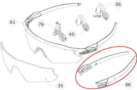 Фото Вставки на заушник для очков Oakley Radar EV. Купить Вставки на заушник для очков Oakley Radar EV  в Санкт-Петербурге, доставка по России