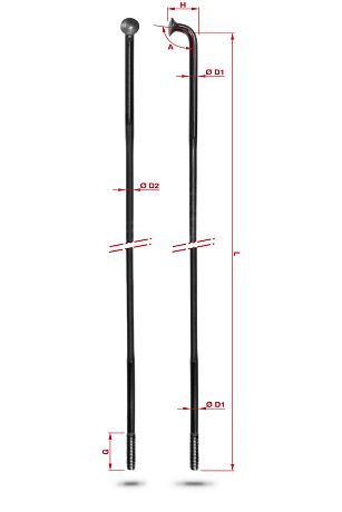 Фото Спица Rodi Double Butted Oxidised нержавеющая сталь. Купить Спица Rodi Double Butted Oxidised нержавеющая сталь  в Санкт-Петербурге, доставка по России
