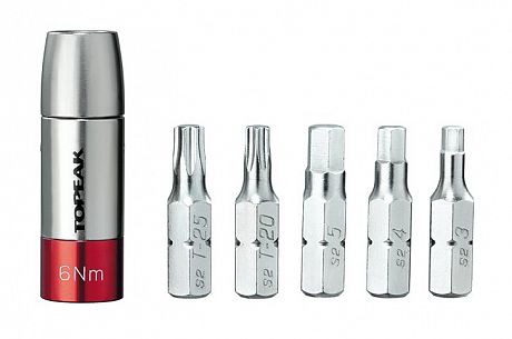 Фото Динамометрическая бита Topeak Nano TorqBit 6 с набором бит-насадок TT2563. Купить Динамометрическая бита Topeak Nano TorqBit 6 с набором бит-насадок TT2563  в Санкт-Петербурге, доставка по России