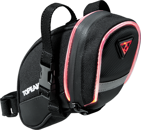 Фото Подседельная сумка с подсветкой Topeak Aero Wedge iGlow TIG-AW05. Купить Подседельная сумка с подсветкой Topeak Aero Wedge iGlow TIG-AW05  в Санкт-Петербурге, доставка по России