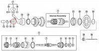 Гайка тормозного рычага планетарной втулки Shimano 3C41