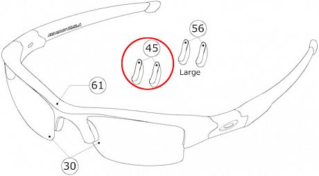 Фото Носовые упоры для очков Oakley Flak Jacket. Купить Носовые упоры для очков Oakley Flak Jacket  в Санкт-Петербурге, доставка по России