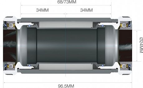 Фото Каретка Prowheel PW-MBB73+ Hollowtech II. Купить Каретка Prowheel PW-MBB73+ Hollowtech II  в Санкт-Петербурге, доставка по России