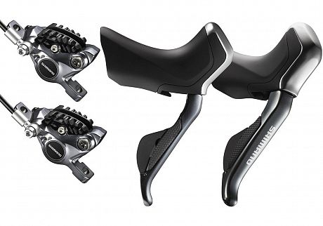 Фото Комплект электрогидравлических пистолетов Shimano ST-R785 Di2 с тормозами BR-R785. Купить Комплект электрогидравлических пистолетов Shimano ST-R785 Di2 с тормозами BR-R785  в Санкт-Петербурге, доставка по России